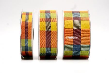 Erntegewürz Mehrfarbiges Plaid-Ribbon_AI